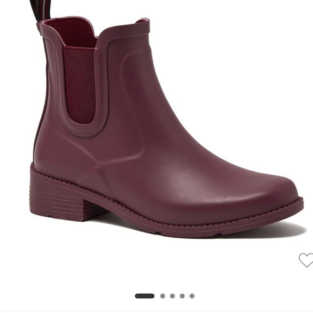 Lands End Women’s Waterproof Chelsea Rain Boots - Burgundy